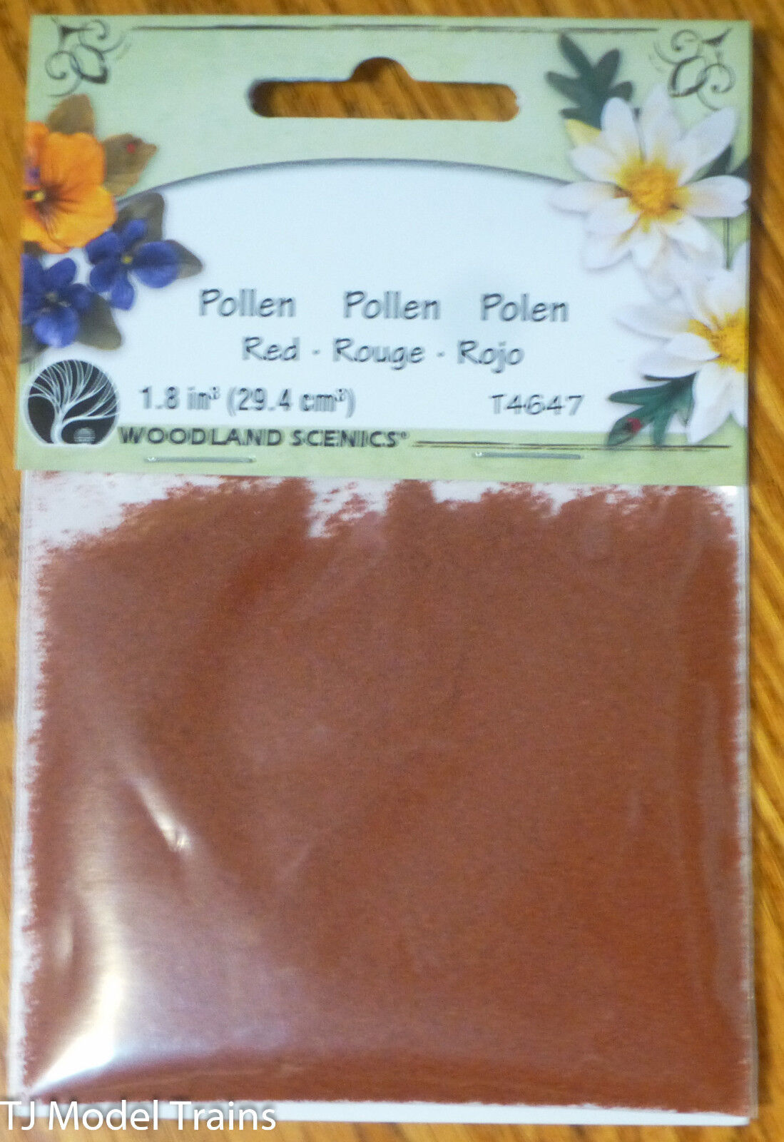 Woodland Scenics #4647 Paper Flower Pollen - 1.8 Cu In. 29.4 Cu Cm. -- Red