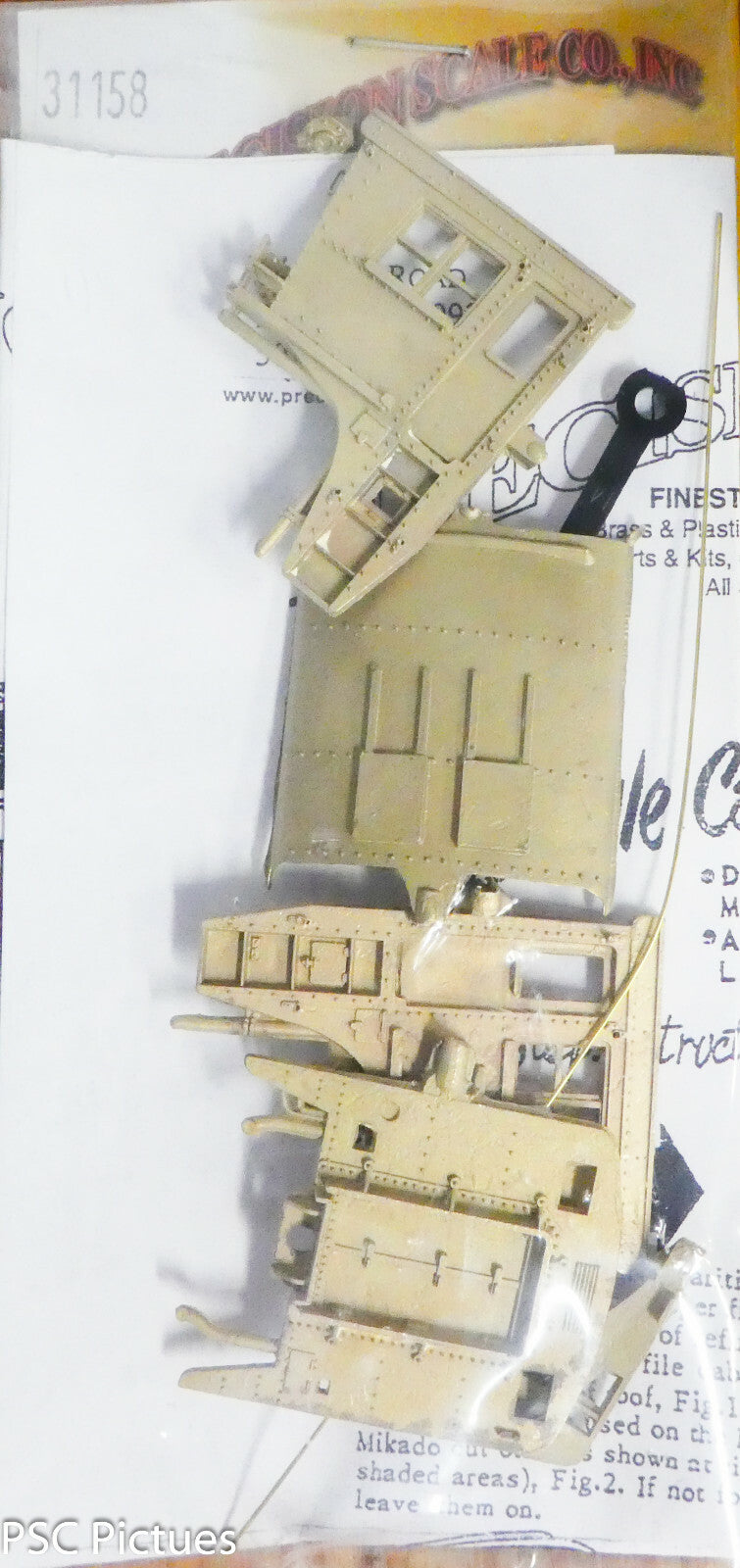 Precision Scale HO #31158 Cab Kit, all Weather Vestibule for Steam Loco's, GN, &