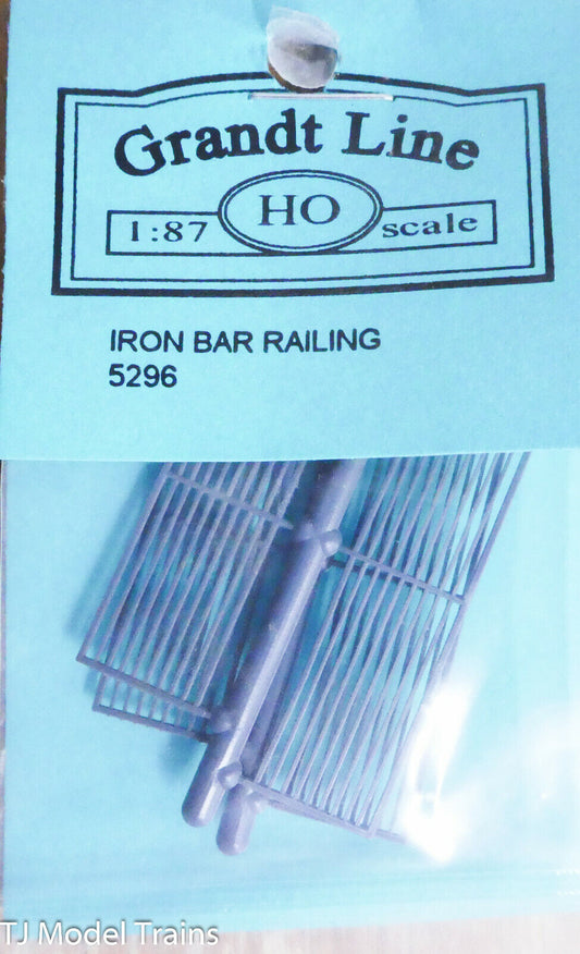 Grandt Line HO #5296 Detail Part -- Iron Bar Railing Set (Small 1.315 x .450, La