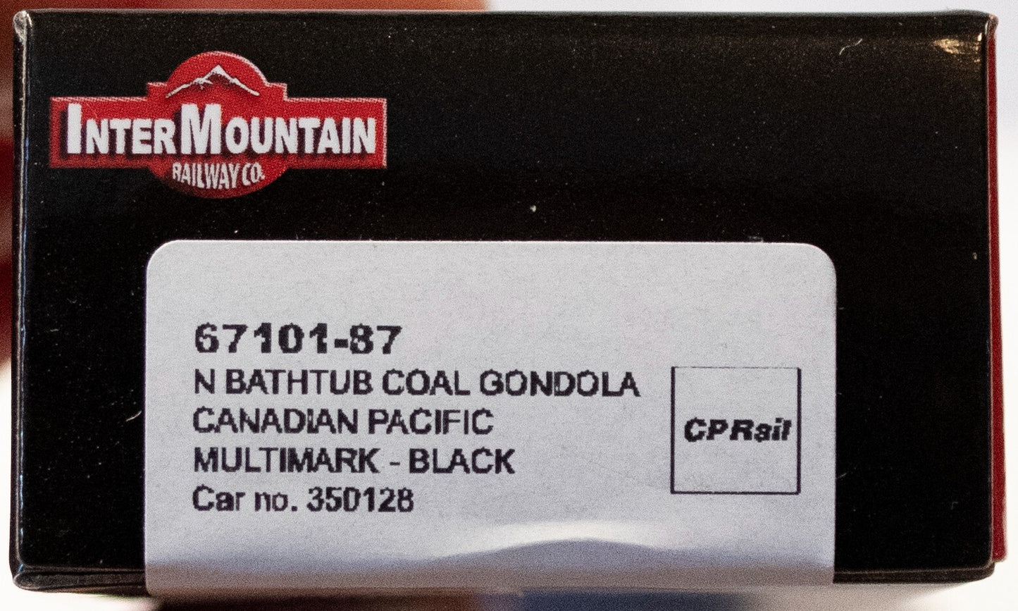 InterMountian N #67101-87 Bathtub Coal Gondola - Ready to Run -- Canadian Pacif