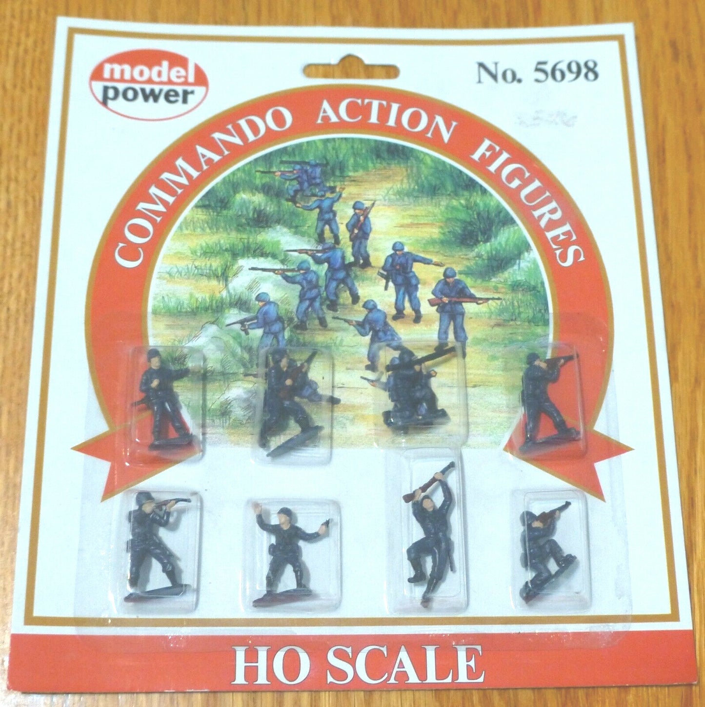 Model Power HO #5698 Commando Action Figures -- United States Army pkg(6)