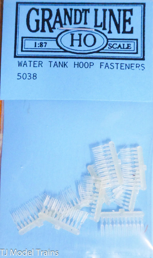 Grandt Line HO #5038 Water Tank Hoop Fasteners (Plastic Parts)