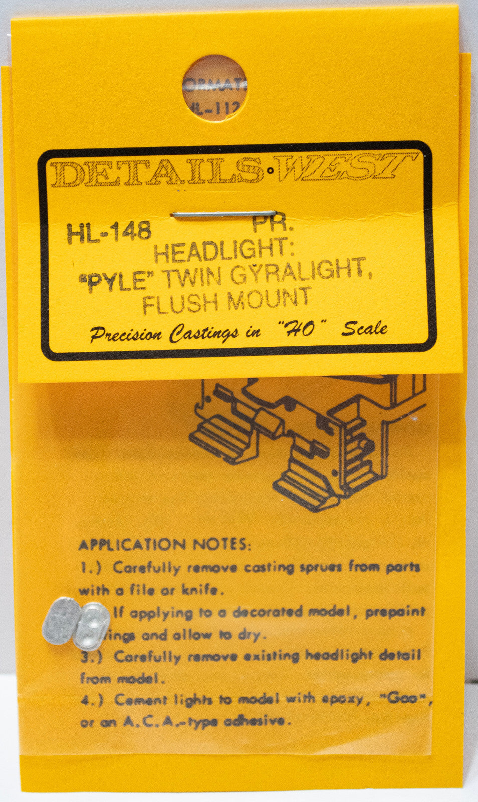 Details West HO #148 Pyle Gyralight pkg(2) -- Twin - Flush Mount