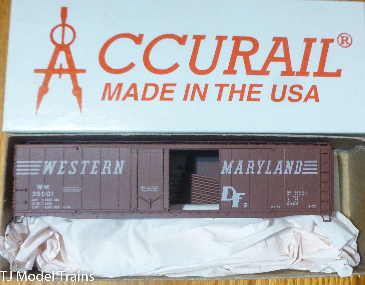 Accurail HO #5323 Western Maryland (50' Combo Door Boxcar) Plastic Kit