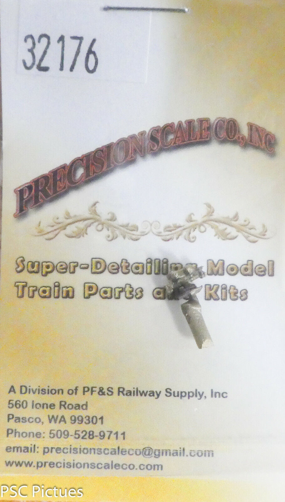 Precision Scale HO #32176 Check Valve, Top Mount Hancock Type (Brass Casting)