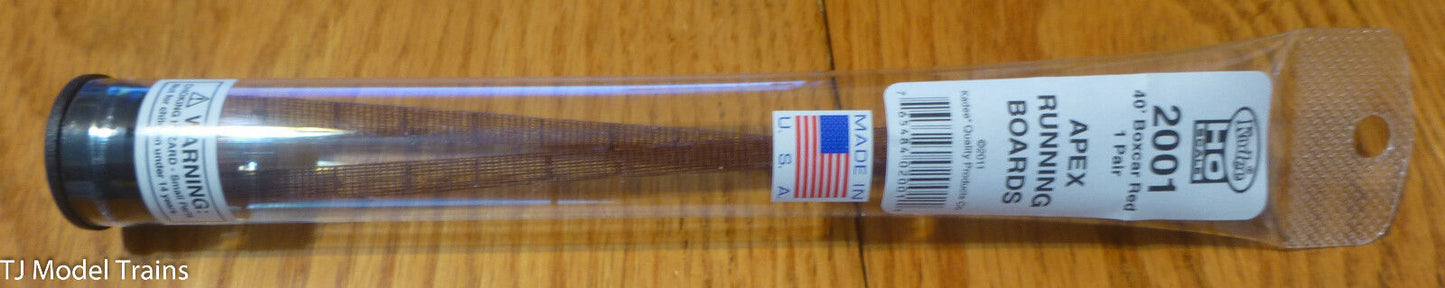 Kadee HO #2001 / 40' Apex Running Board -- Box Car Red (2 in the Package)