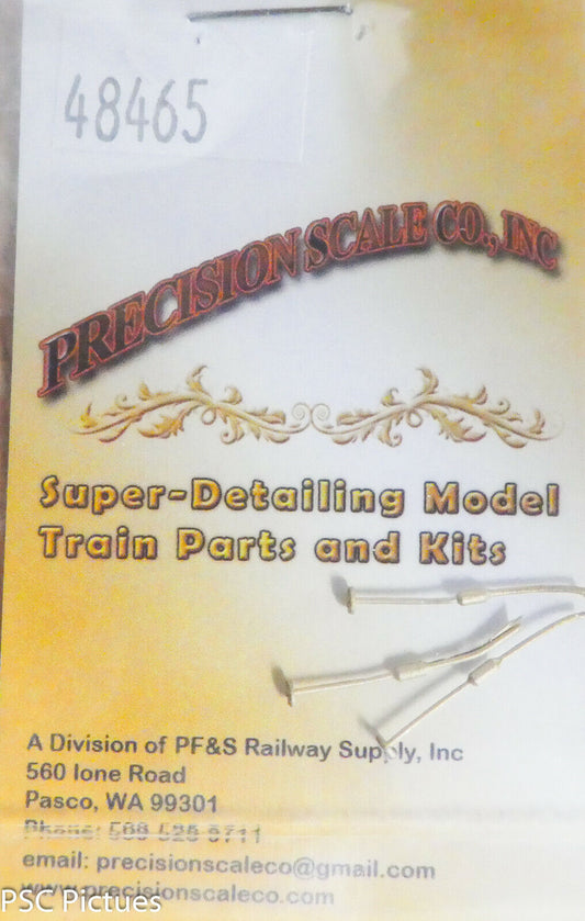 Precision Scale HO #48465 Handles, Round Valve, 4-Spoke, .081 Dia. (Brass)