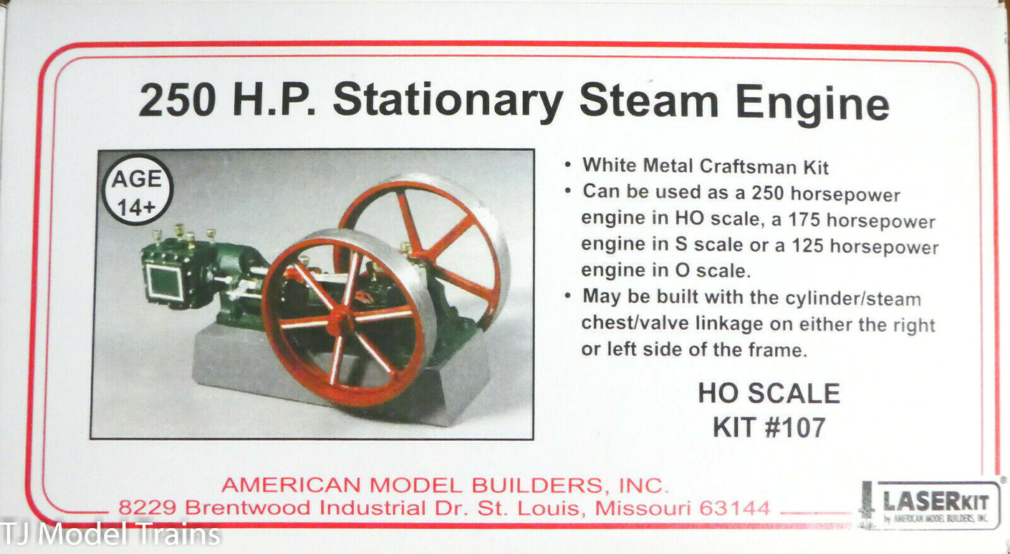 American Model Builders, Inc HO #107 (250 H.P.) Stationary Steam Engine (Kit)