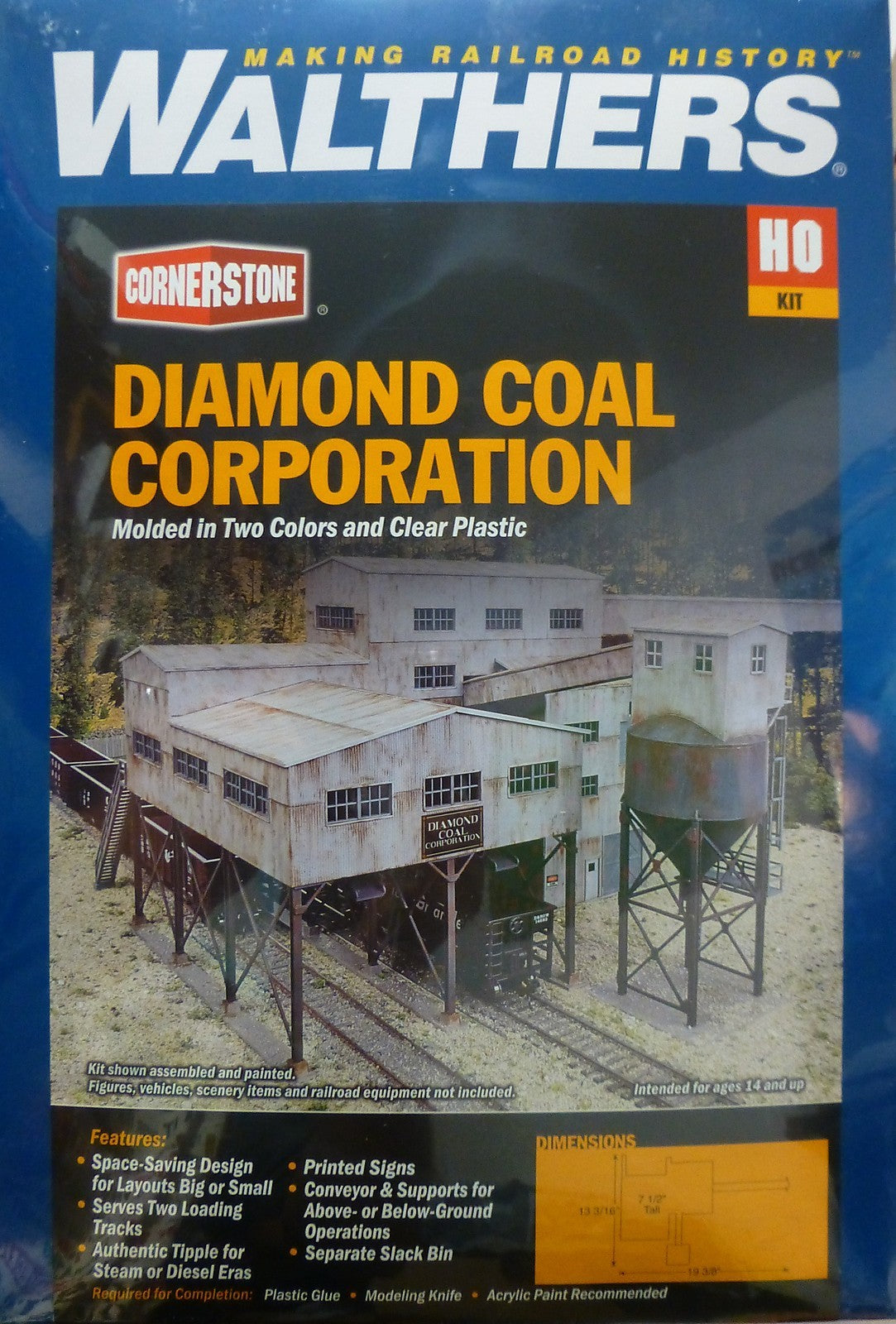 Walthers Cornerstone HO #933-4046 Diamond Coal Corp. Building Kit