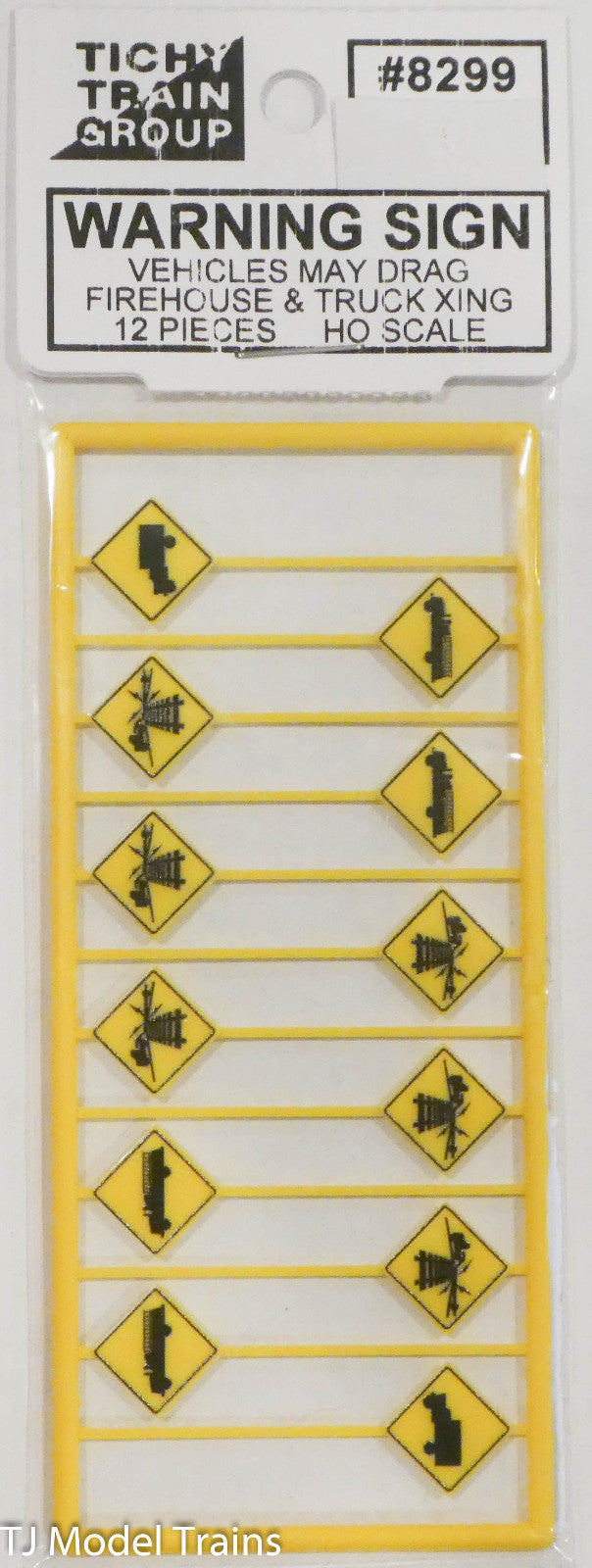 Tichy Train Group HO #8299 Warning Signs (Vehicles may drag)