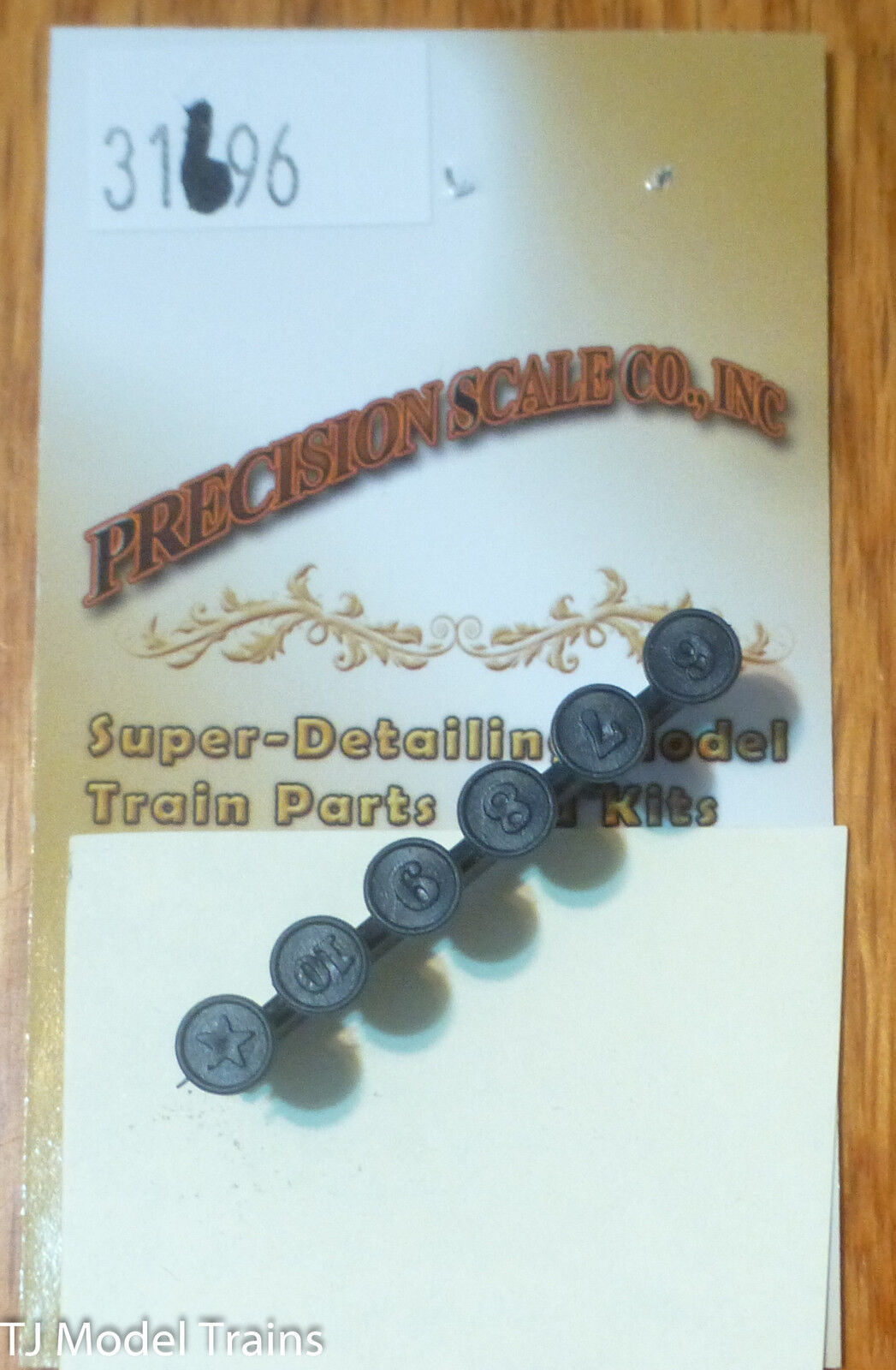 Precision Scale HO #31696 (Plastic) Number Plates 6-10 Plus a Blank