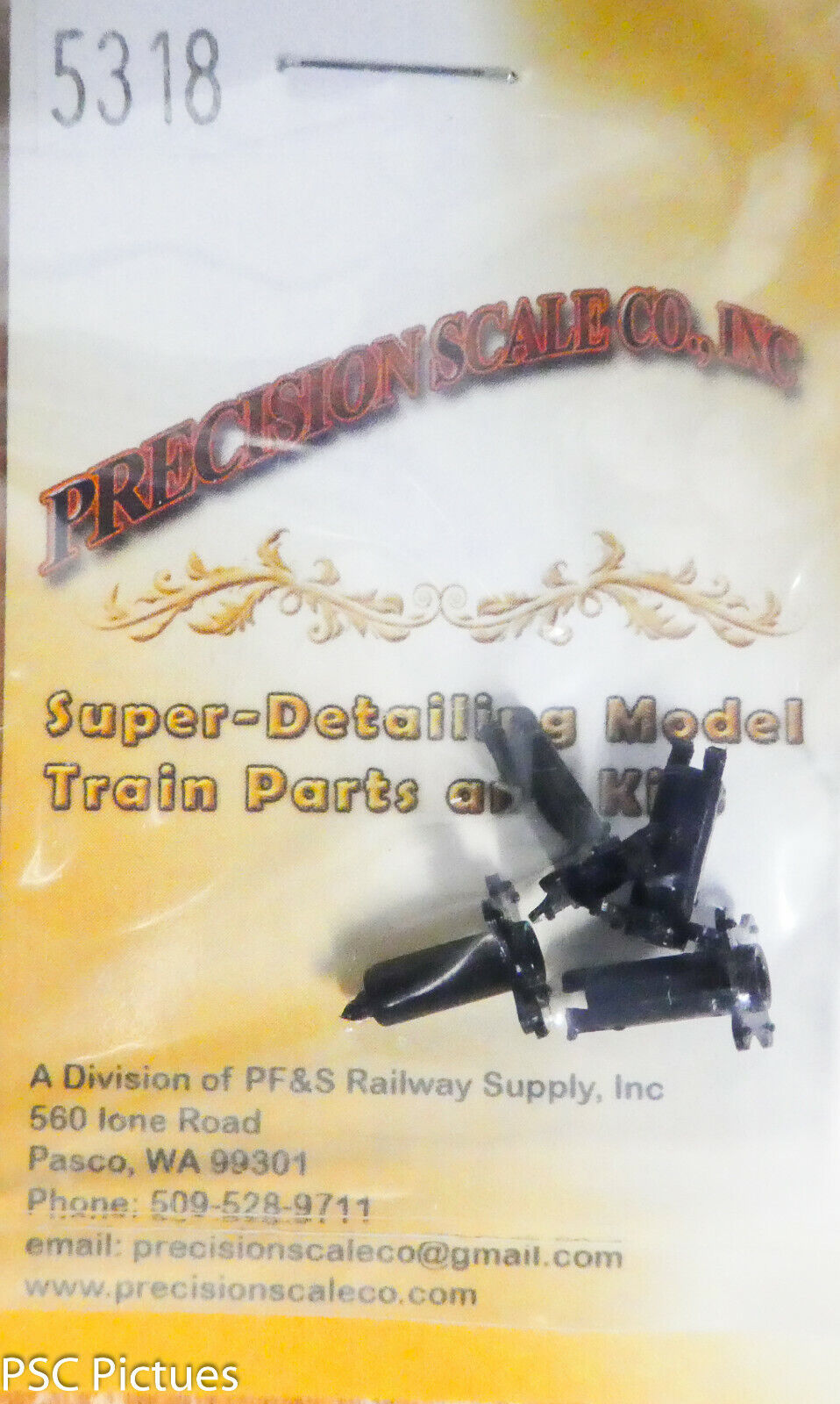 Precision Scale O #5318 Bushings, Roof, (Delrin) 4 in package
