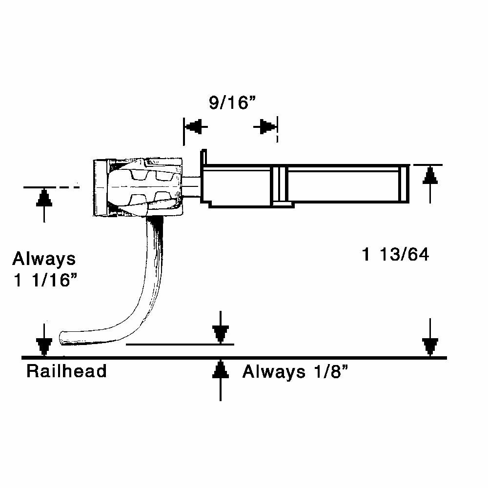 Kadee #1906R (#1 Scale) Type E Straight Centerset Shank Couplers with Standard