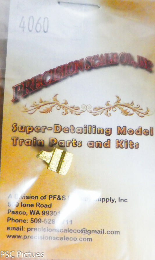 Precision Scale O #4060 Plate, Buffer, Rear Engine End Beam (Brass Casting)