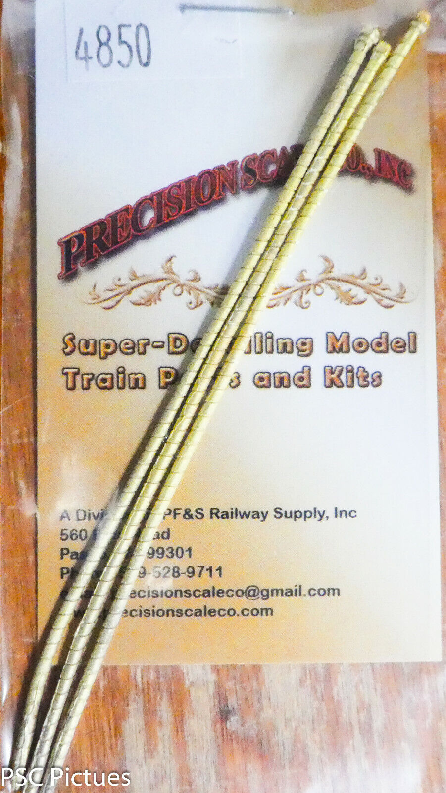 Precision Scale HO #4850 Lagged Pipe, Cast Style, .052" OD, (Brass Castings 3,3"