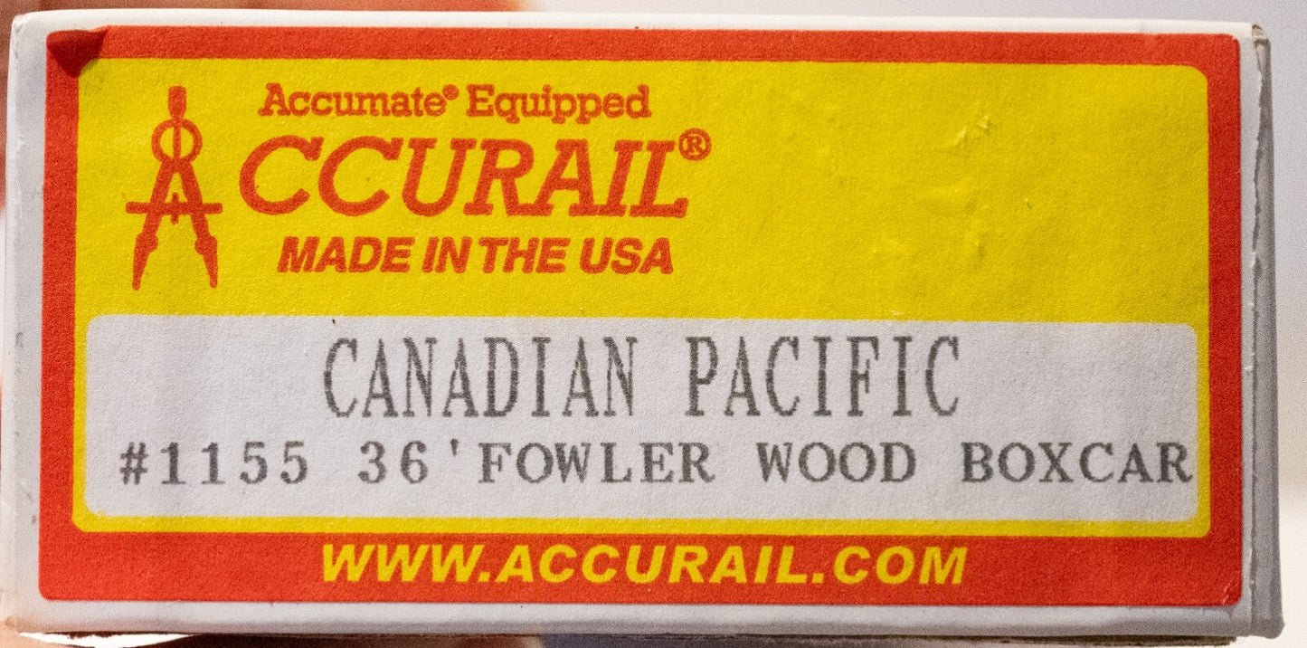 Accurail #1155 36' Fowler Wood Boxcar