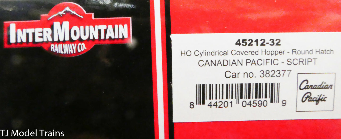 InterMountian HO #45212-32 (Rd #382377 CP) CANADIAN PACIFIC, Cylindrical Hopper
