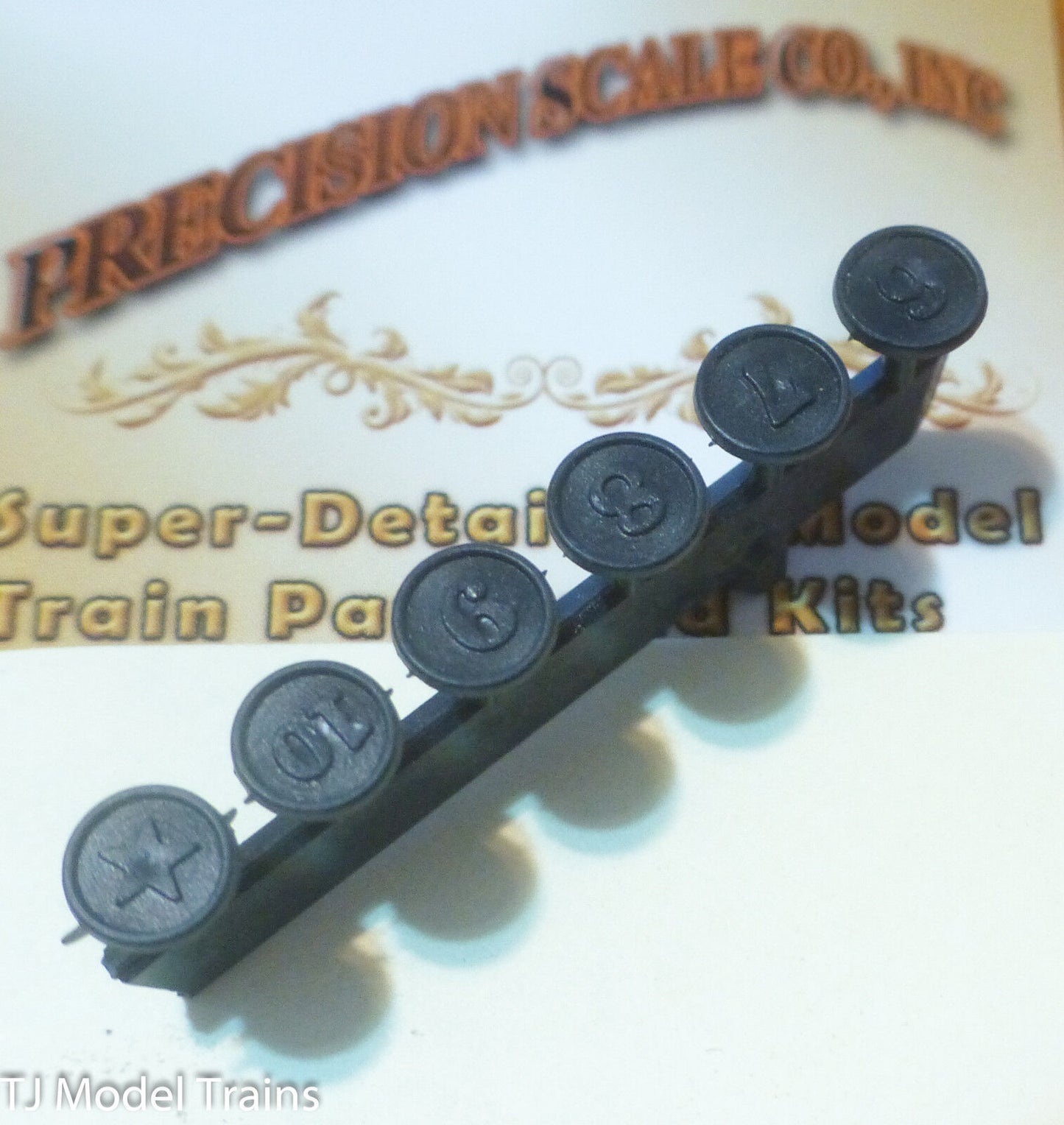 Precision Scale HO #31696 (Plastic) Number Plates 6-10 Plus a Blank
