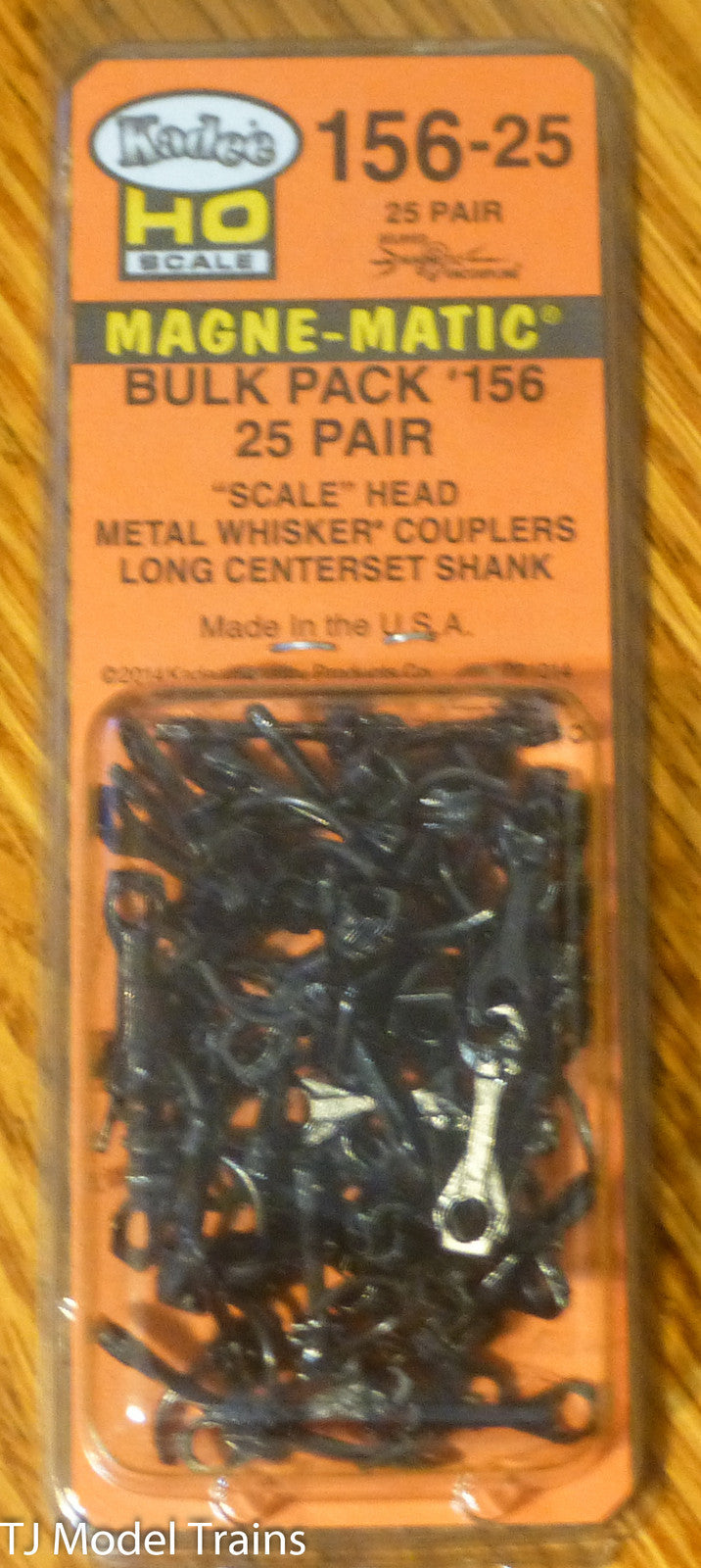 Kadee HI #156-25 (156-25) Bulk Pack of 25 Pair #156 Metal Whisker Couplers Long