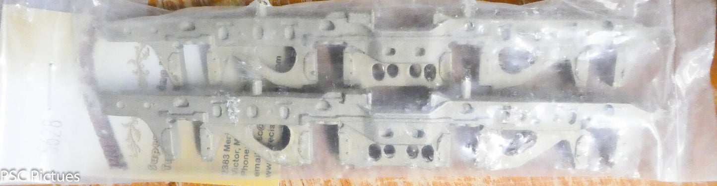 Precision Scale #5628 Sideframes, Right, 17'0" WB, EMD DD-40 Truck (Brass)