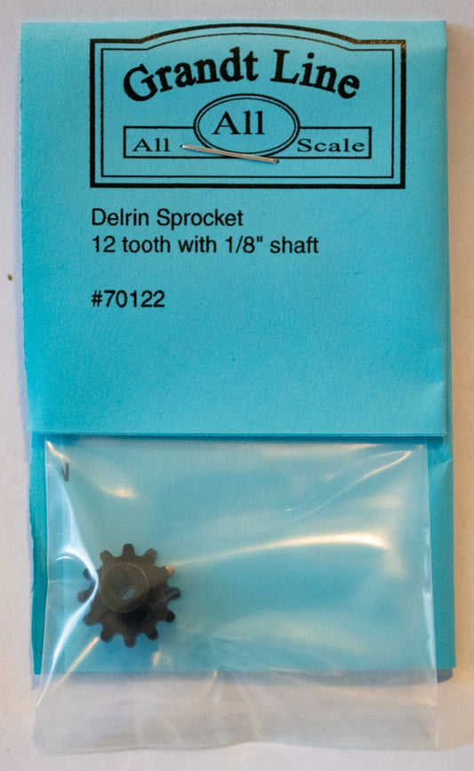 Grandt Line  #70122 Delrin Sprockets -- 1/8" 3.2mm Shaft, 12-Tooth