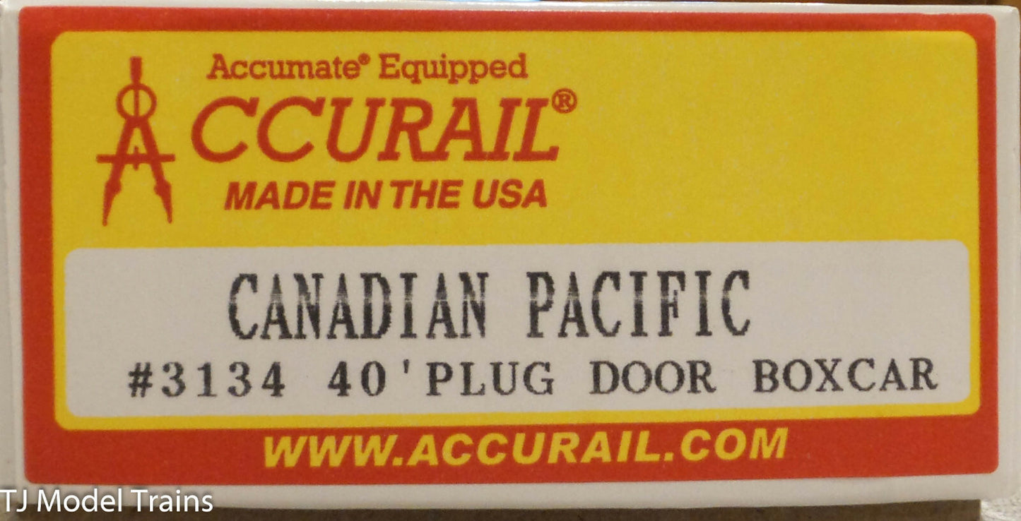 Accurail HO #3134 Canadian Pacific Boxcar (Plastic Kit) 1:87th Scale