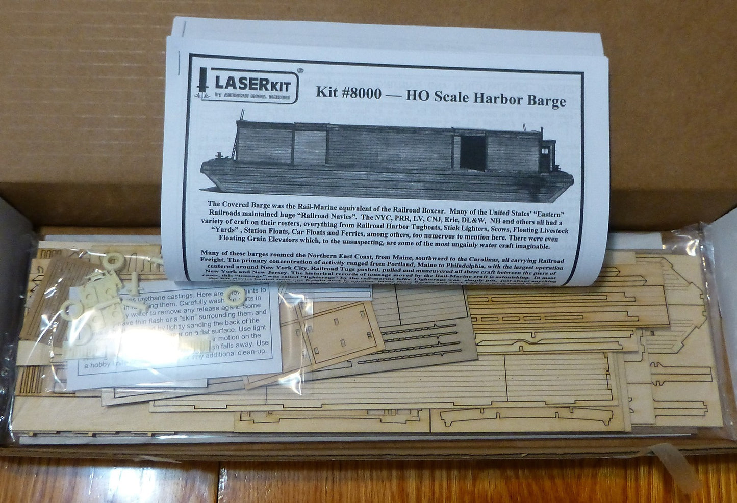 American Model Builders HO #8000 Laser-Cut Kit, Bump End Barge