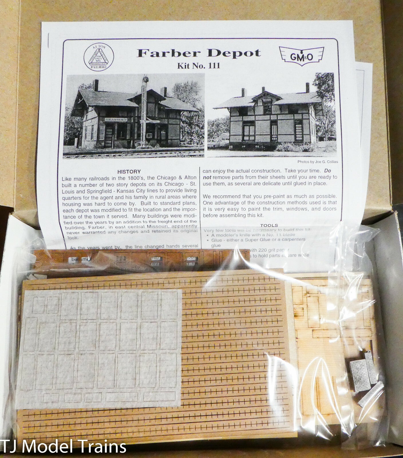 American Model Builders HO #111 Farber Depot, Kit (Laser Cut) HO Scale