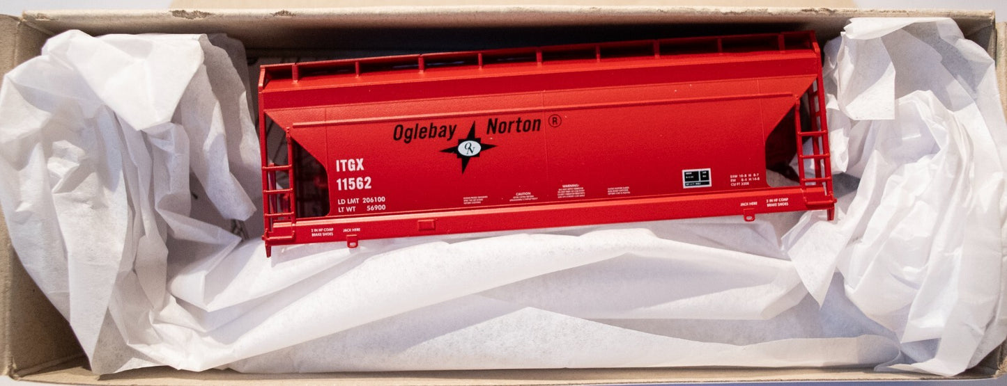Accurail HO #8171 (3Pck) ACF 2-Bay Covered Hopper 3-Pack - Kit -- 1 Each: Morton
