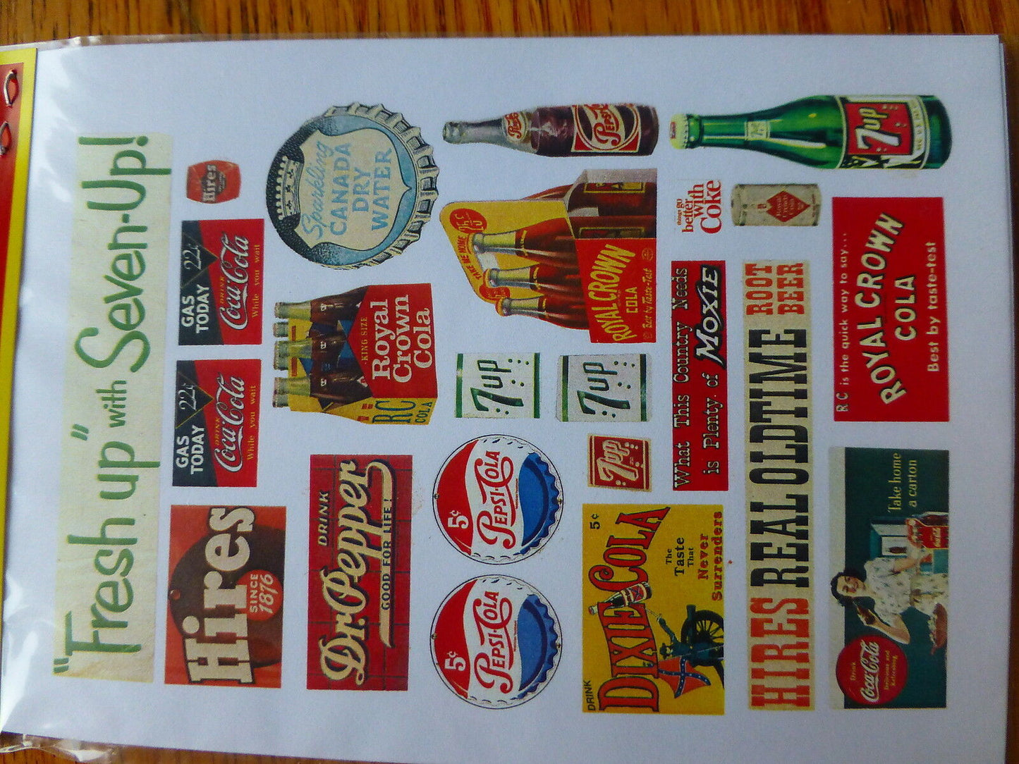 JL Innovative Design HO #297 Vintage Softdrink Signs Series II 30-50sPaper Signs