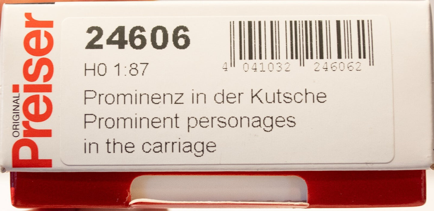 Preiser HO #24606 Figures In Horse-Drawn Carriage