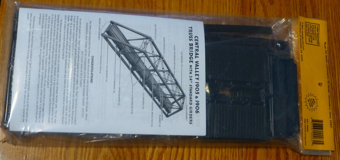 Central Valley HO #1906 Eastern Gusseted Girder 150 Bridge kit form (Plastic)