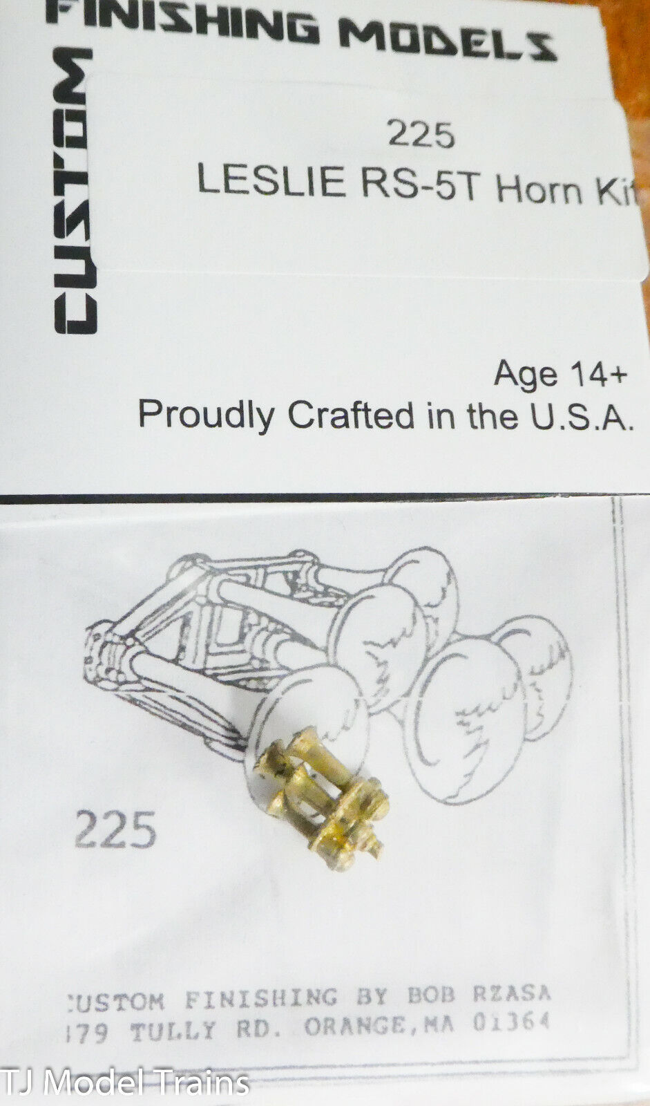 Custom Finishing Models HO #225 Leslie RS-5T Horn Kit (Brass Casting)