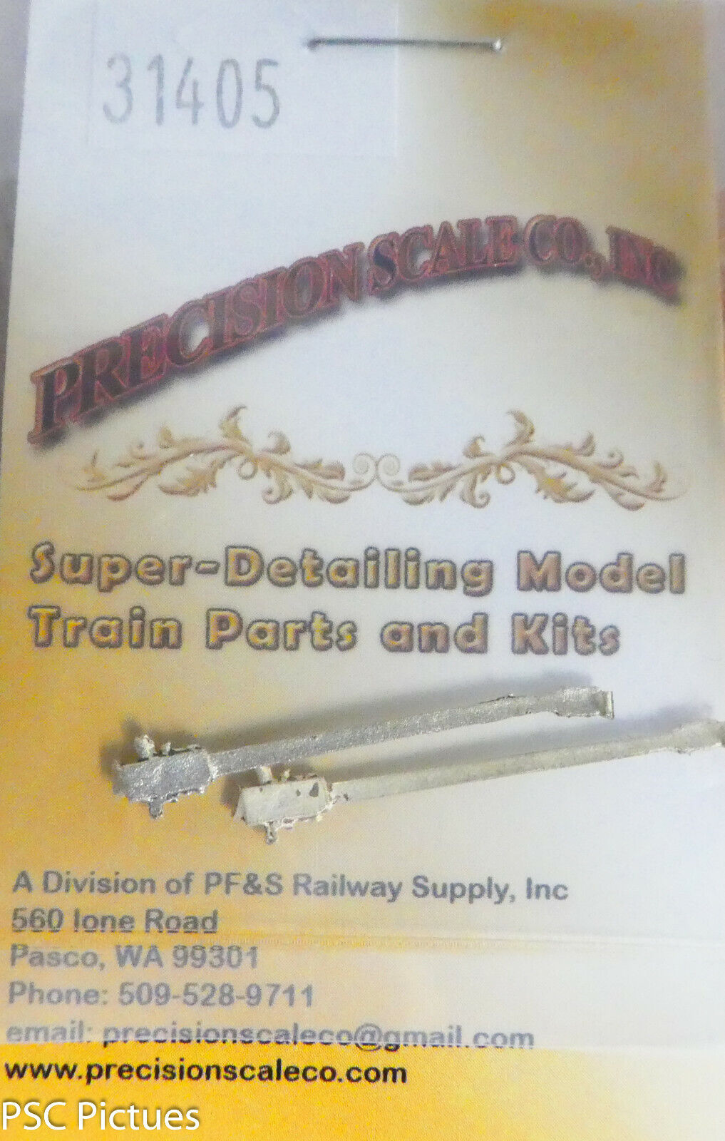 Precision Scale HO #31405 Rods, Main, Common Standard (Castings) Pair