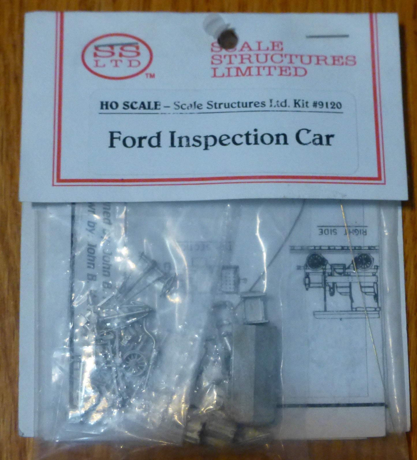 SS Ltd. HO #9120 Ford Inspection Car kit (Castings)