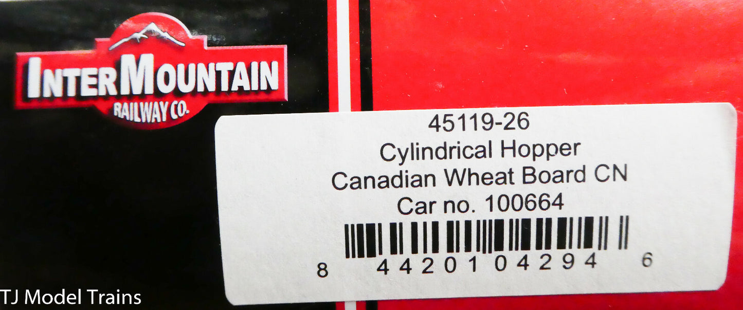 InterMountian HO #45119-26 (Rd #100664 CNWX) Gov of CANDA, Cylindrical Hopper