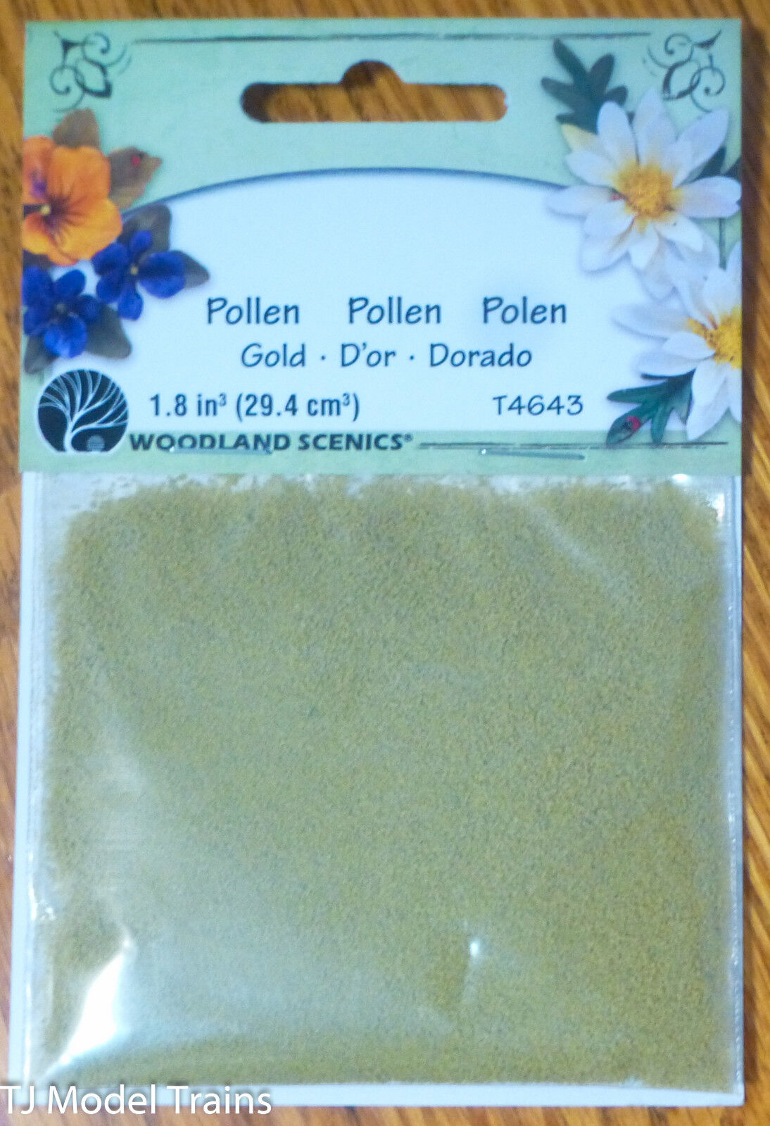 Woodland Scenics #4643 Paper Flower Pollen - 1.8 Cu In. 29.4 Cu Cm. -- Gold