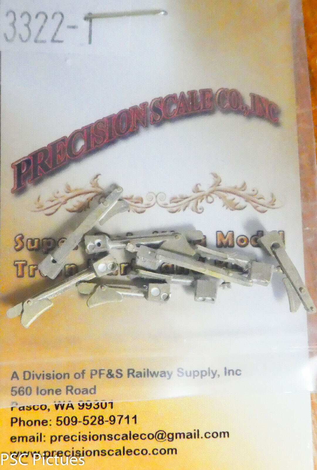 Precision Scale HO #3322.1 Long & Short Brake Hangers & Shoes / Loco (Brass)