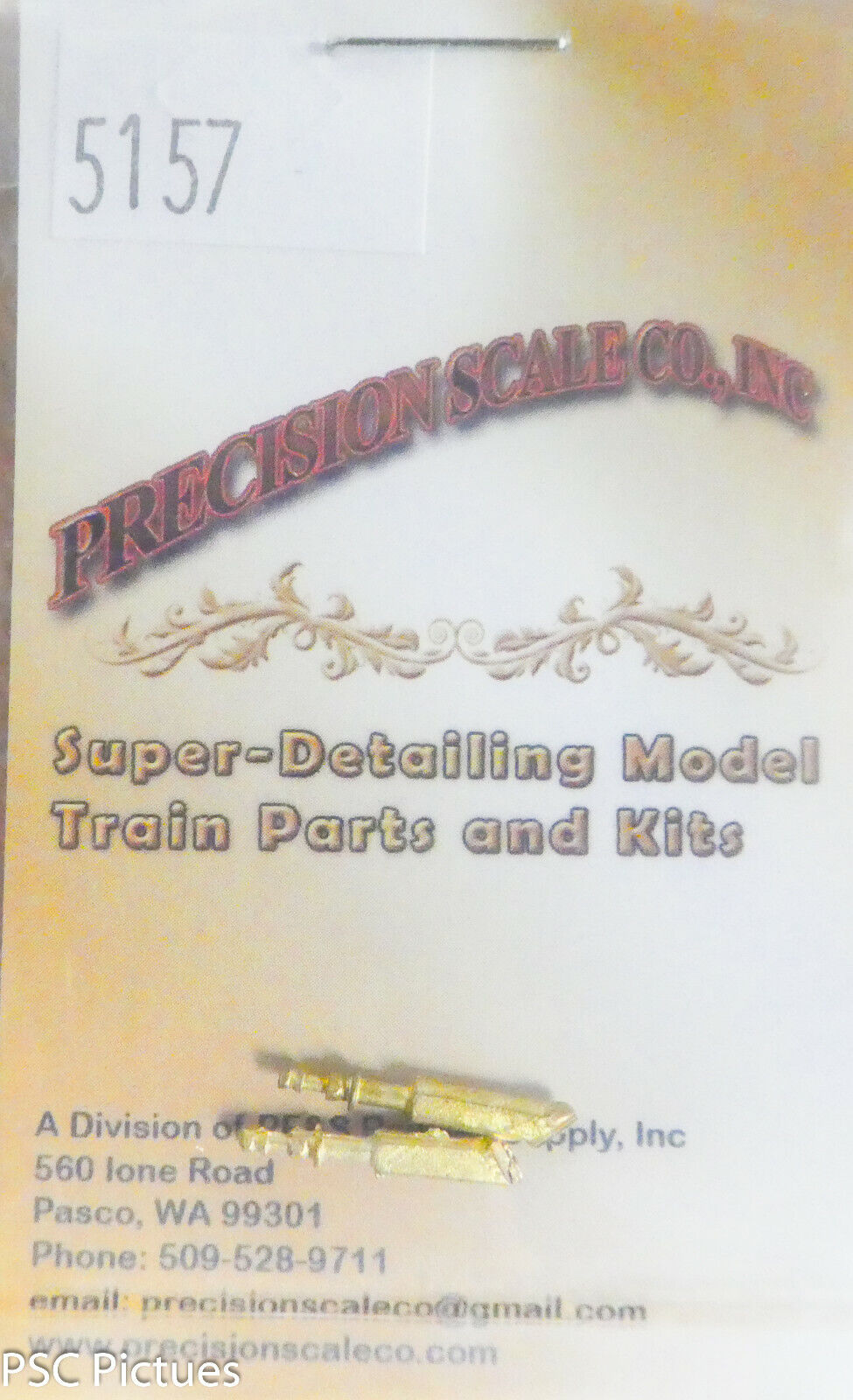 Precision Scale O #5157 Lubricators, Cylinder, for Steam Chests (Brass)