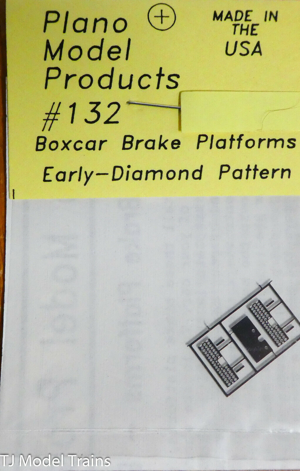 Plano Model Products HO #132 Boxcar Brake Platforms Early - Diamond Pattern