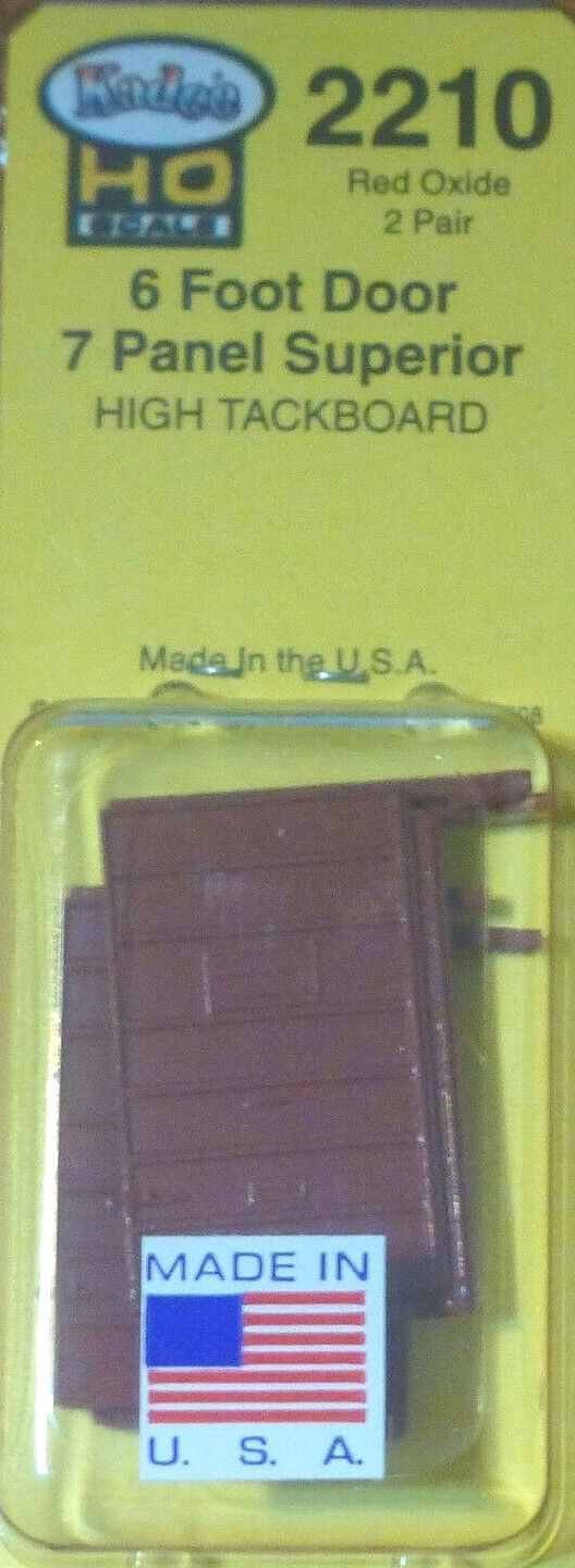 Kadee HO #2210 Replacement Doors High Tackboard -- 6'7 Panel Superior Doors