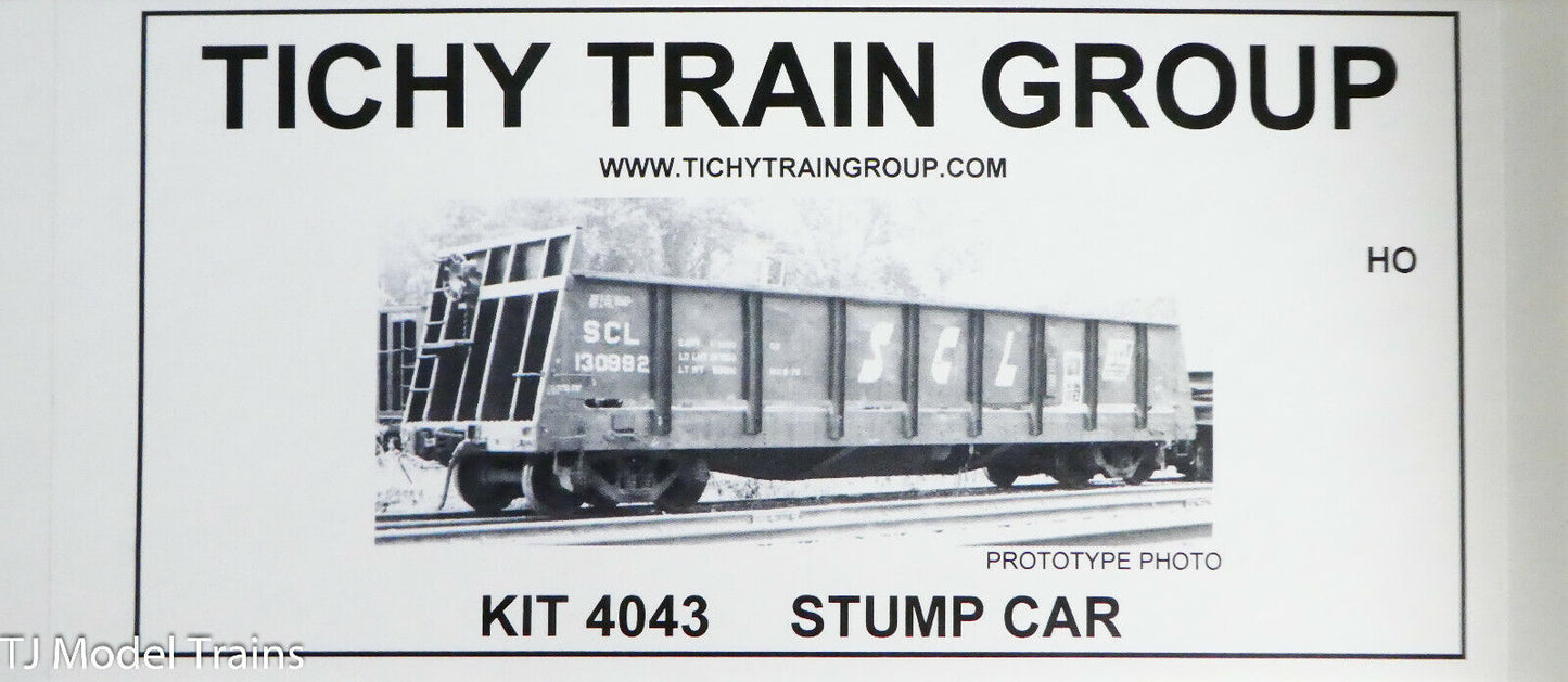 Tichy Train Group #4043 HO Stump Car (Plastic Kit) -- Undecorated - Single Car