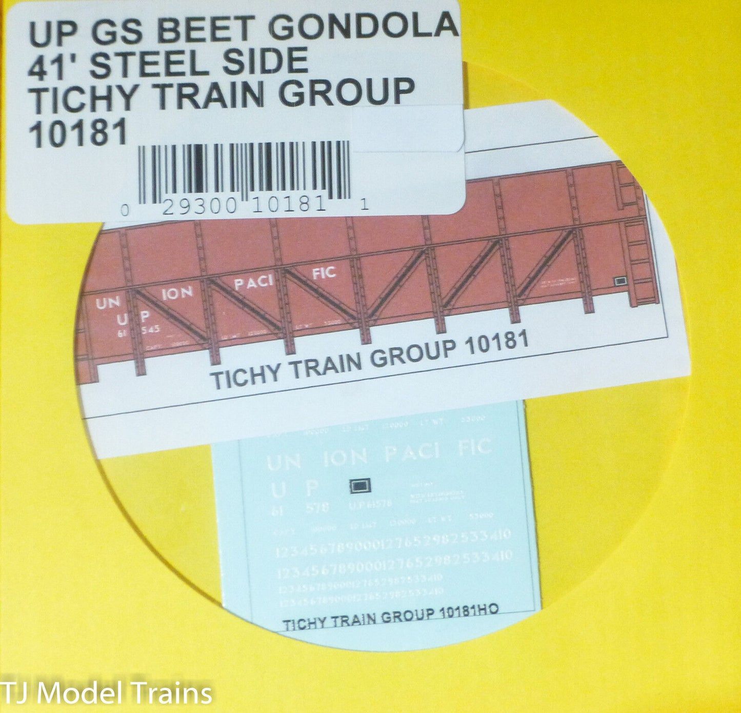 Tichy Train Group #10181 Decal for:Union Pacific GS Steel Gondola Sugar Beet Car