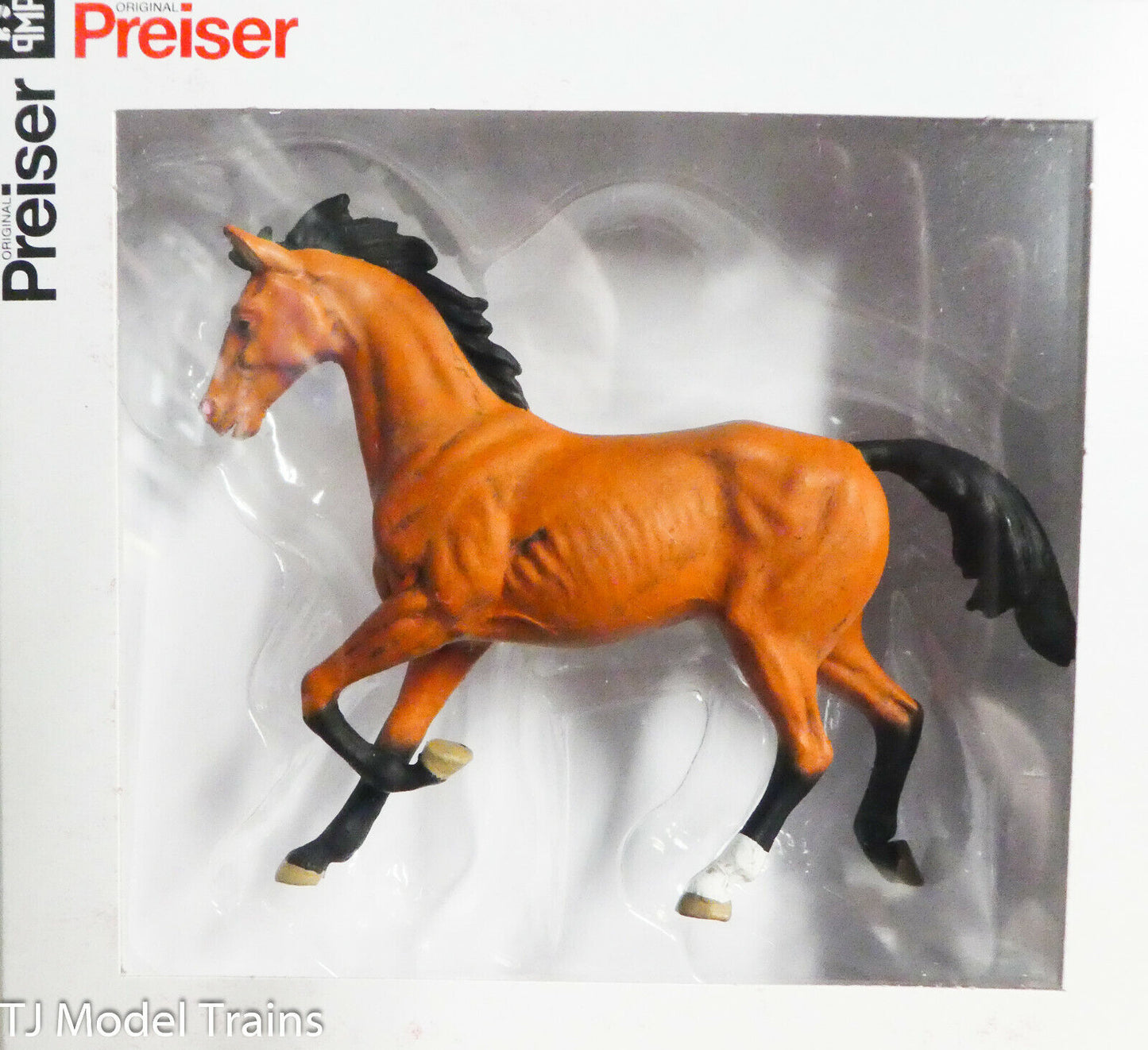 Preiser #47022B (Brown) Trotting Horse (1/25th Scale) Painted / Plastic