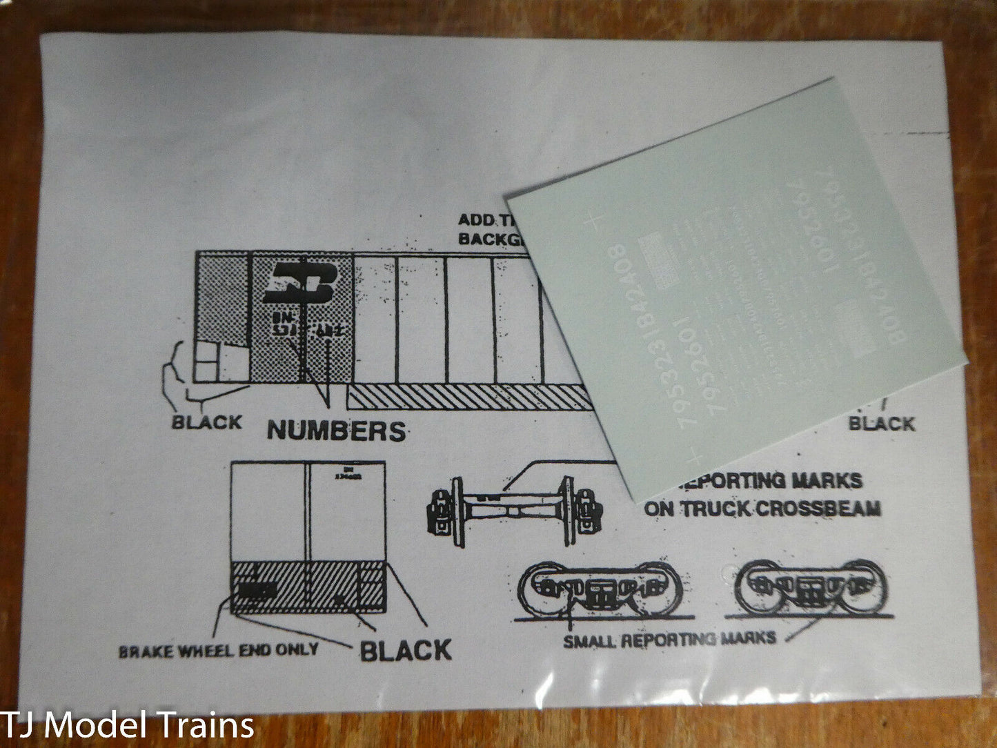 Islington Station Products HO #360-002A BN Numbers for Bethlehem Coalporters