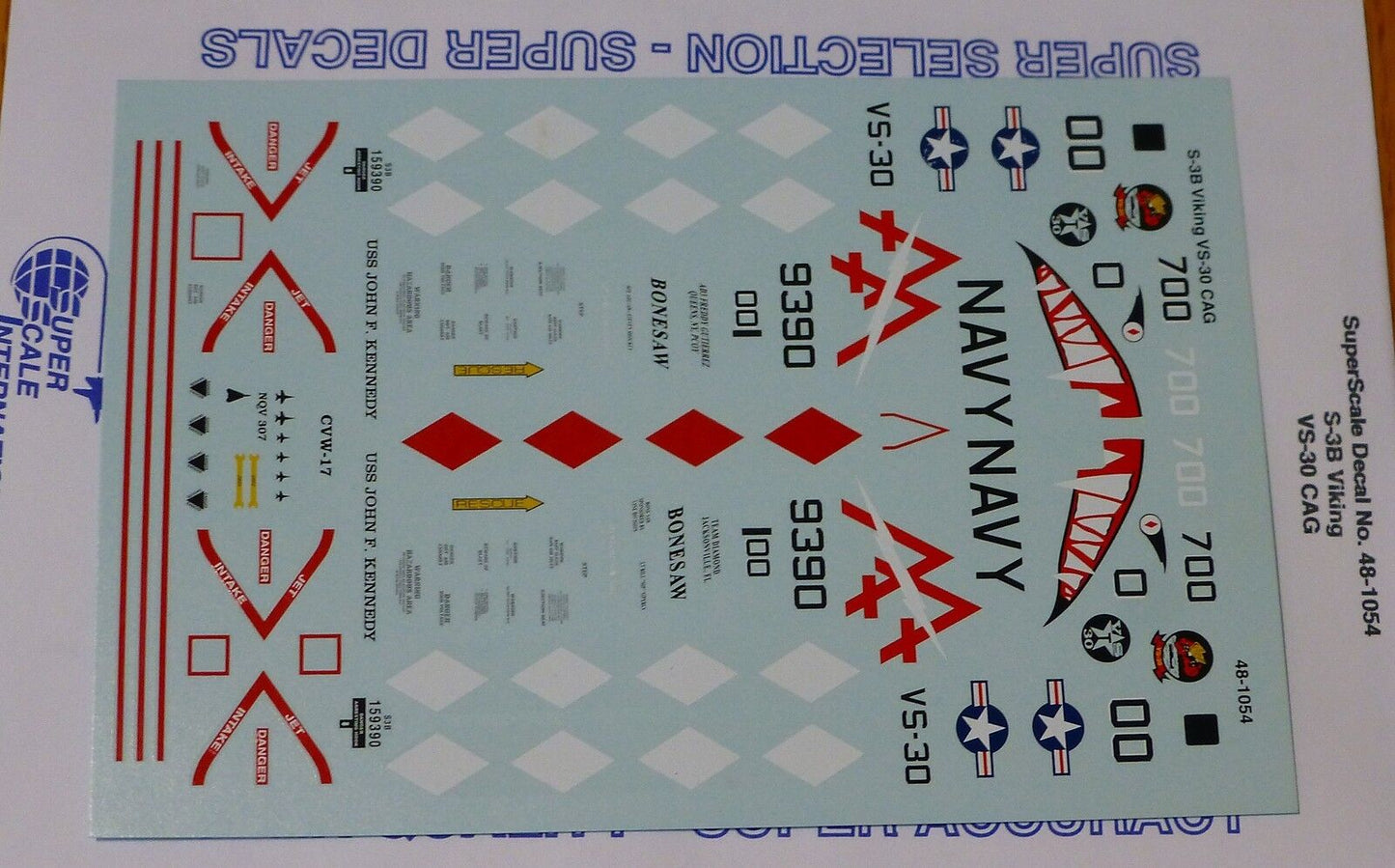 Microscale Decal 1:48 Scale #48-1054 / S-3B Viking, VS-30 CAG