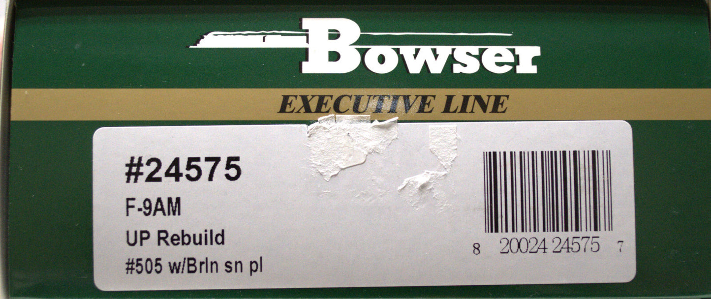 Bowser #24575 EMD F9AM Rebuild - Standard DC -Executive Line- Union Pacific #505