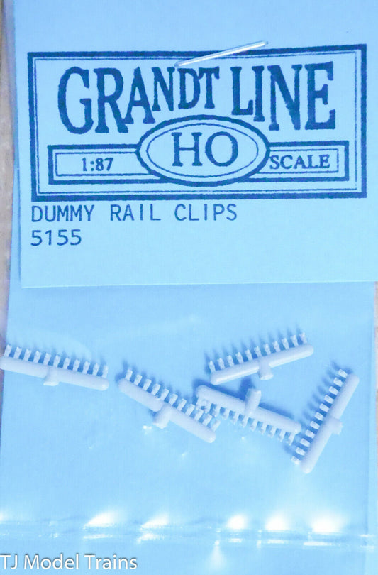 Grandt Line HO #5155 Rail Clips -- Dummy  (55) Plastic