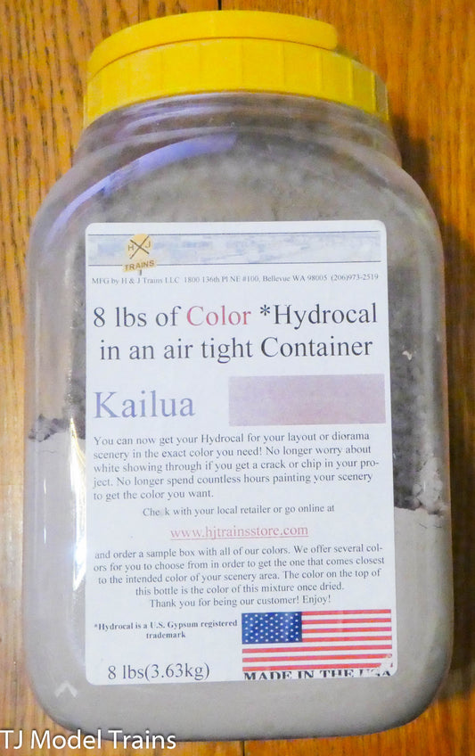 H & J Trains (8lbs of Color Hydrocal Kailua) Air Tight Container