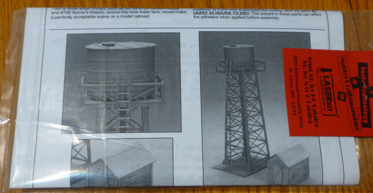 American Model Builders HO #720 Wood Water Tank (kit)